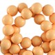 Acrylic beads 6mm round Shiny Sorbet orange